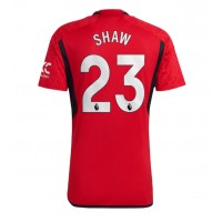 Dres Manchester United Luke Shaw #23 Domaci 2023-24 Kratak Rukav